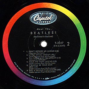 Beatles / Rainbow Capitol label / виниловая грампластинка на стену (арт.0013) ― STARINISM.RU