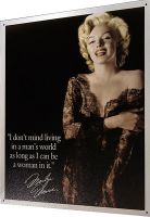 Табличка жестяная эмалированная "Marylin Monroe", 30x40см (арт.039)