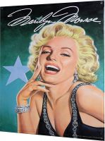Табличка жестяная эмалированная "Marylin Monroe", с обьёмным тиснением, 30x45см (арт.054)