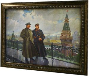 И.В. Сталин и К.Е. Ворошилов / У Кремлёвской Стены (арт.0203)