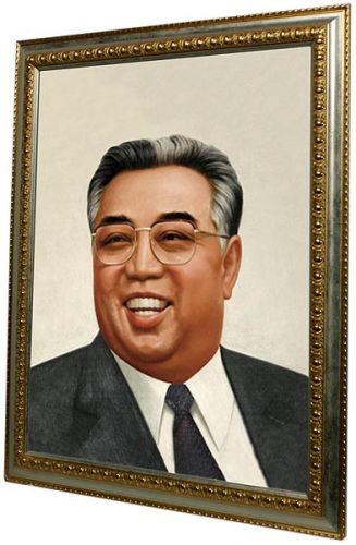 Ким Ир Сен / официальный портрет 1980-х годов (цветной) (арт.0904) ― STARINISM.RU