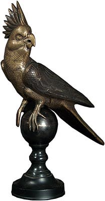 Фигура "Попугай на шаре", бронза, 40 см (арт.006) ― STARINISM.RU