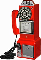 Ретро телефон-таксофон США, для общественных мест, красный (арт. 035) ― STARINISM.RU