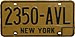Номерной знак "New York" (y/b) (1970s) (арт.030)