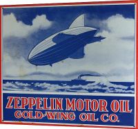 Табличка металлическая 30x40см "Zeppelin Motor Oil" (арт.093)