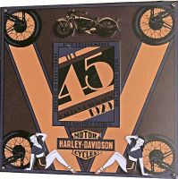 Табличка металлическая 30x40см "Harley Davidson 45" (арт.115)
