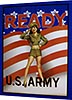 Табличка металлическая 35х45см "Ready To US Army" (арт.136) ― STARINISM.RU