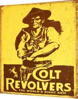 Табличка металлическая 30x40см "Colt Revolvers" (арт.183)