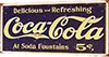 Табличка металлическая 20х40см "Coca Cola" (арт.198) ― STARINISM.RU